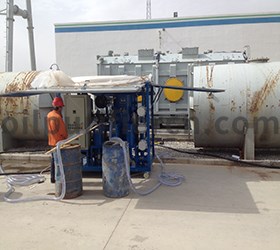 Installation of waste oil regeneration equipment 